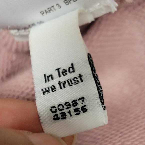 TED BAKER Dusty Pink Evliin Logo Frill Sweatshirt "Wink In Pink" Size 2 US - Picture 11 of 16